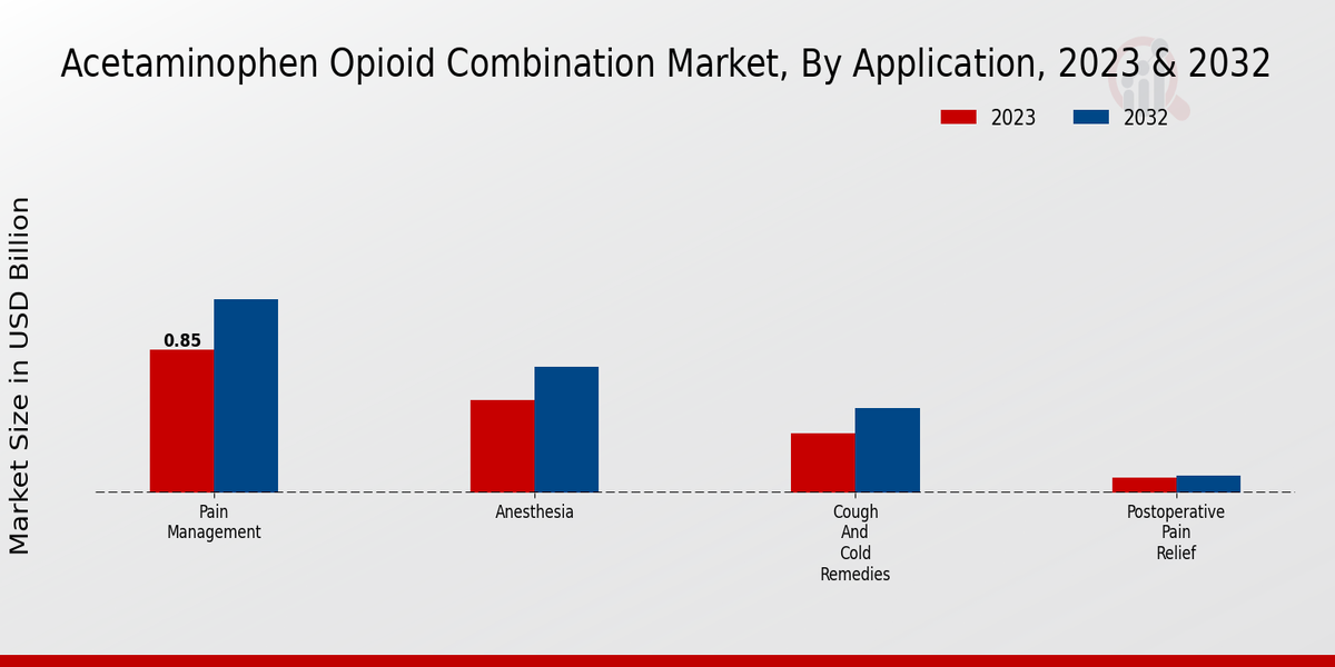 Acetaminophen Opioid Combination Market By Application