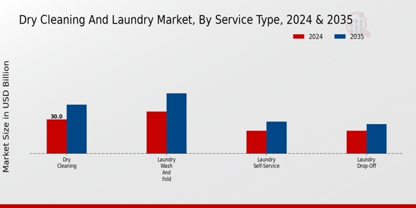 Dry Cleaning and Laundry Market Service Type Insights  