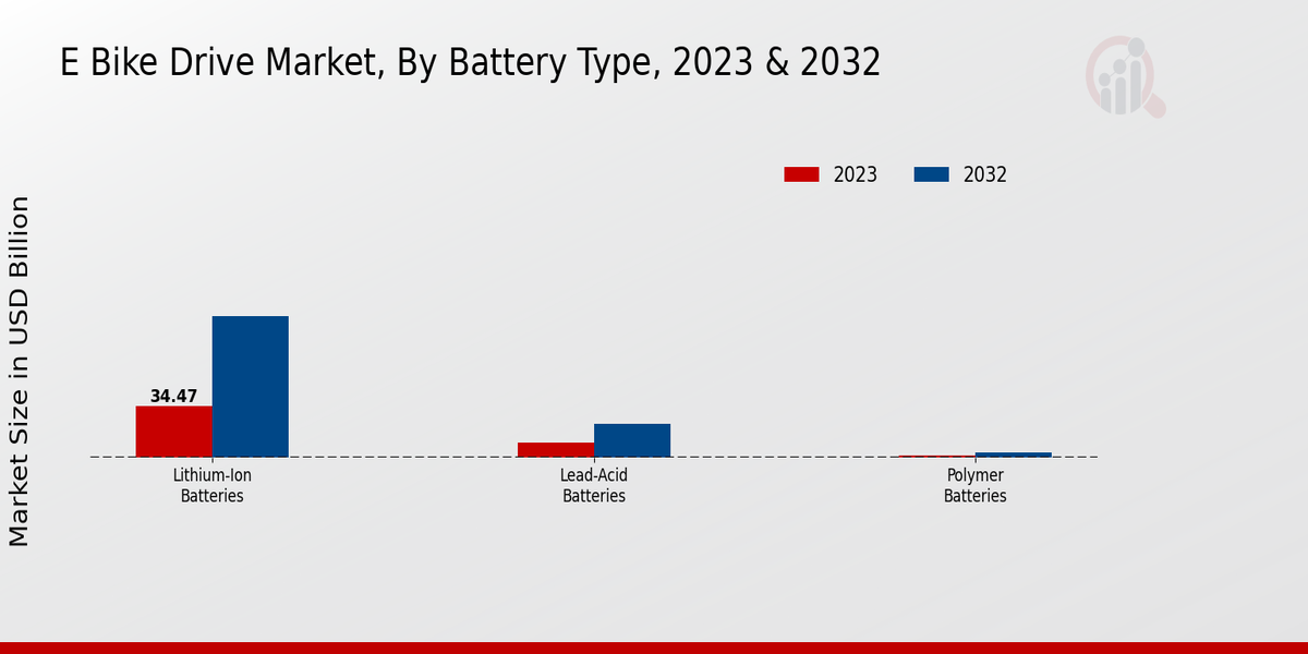 E-Bike Drive Market Battery Type Insights