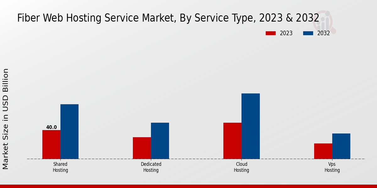 Fiber Web Hosting Service Market Service Type Insights  