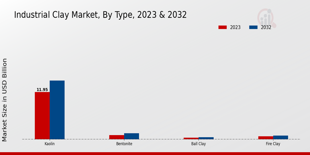 Industrial Clay Market Type Insights