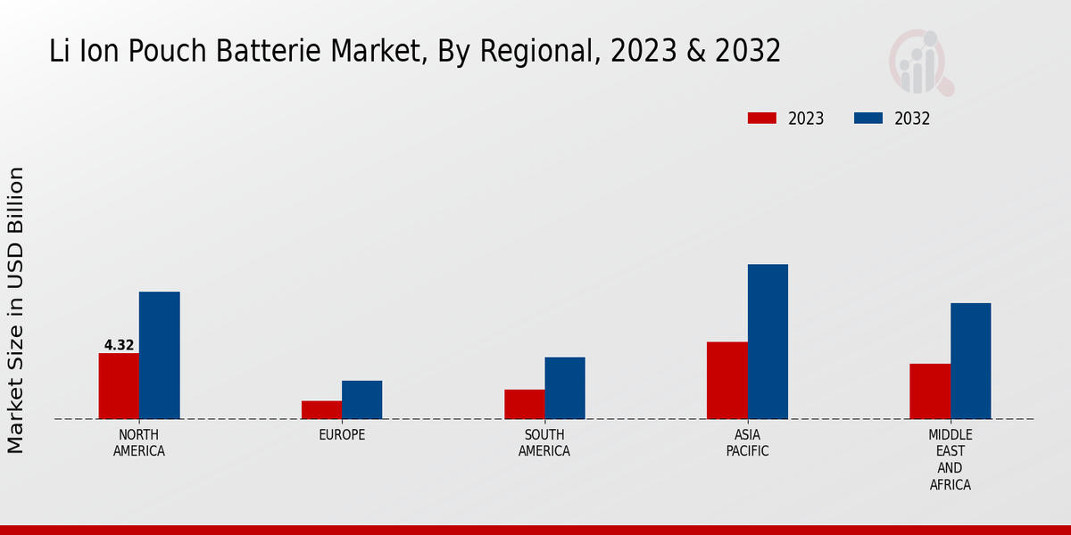 Li Ion Pouch Batterie Market Regional Insights