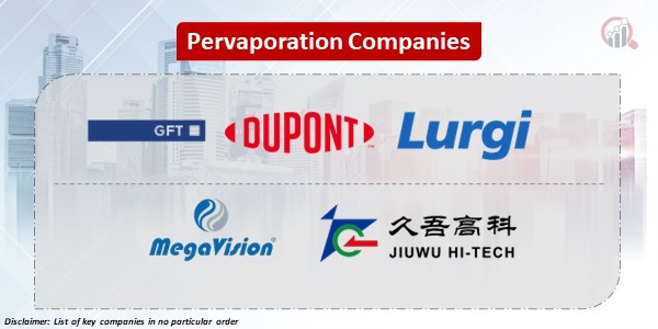 Pervaporation key Companies