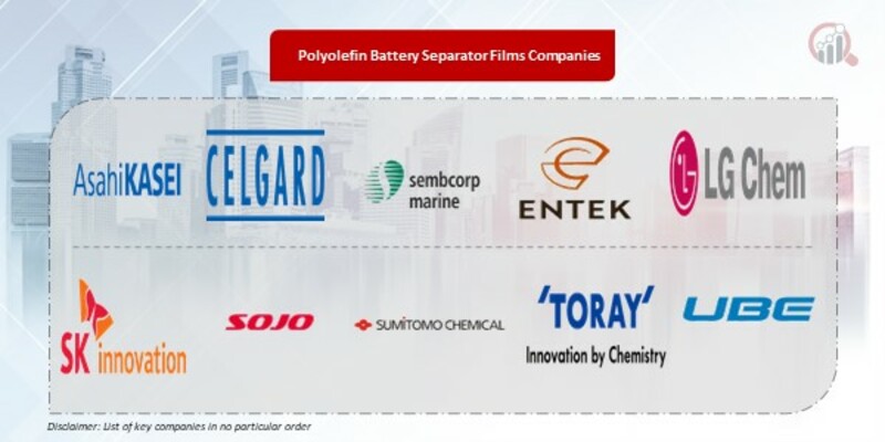 Polyolefin Battery Separator Films Key Companies