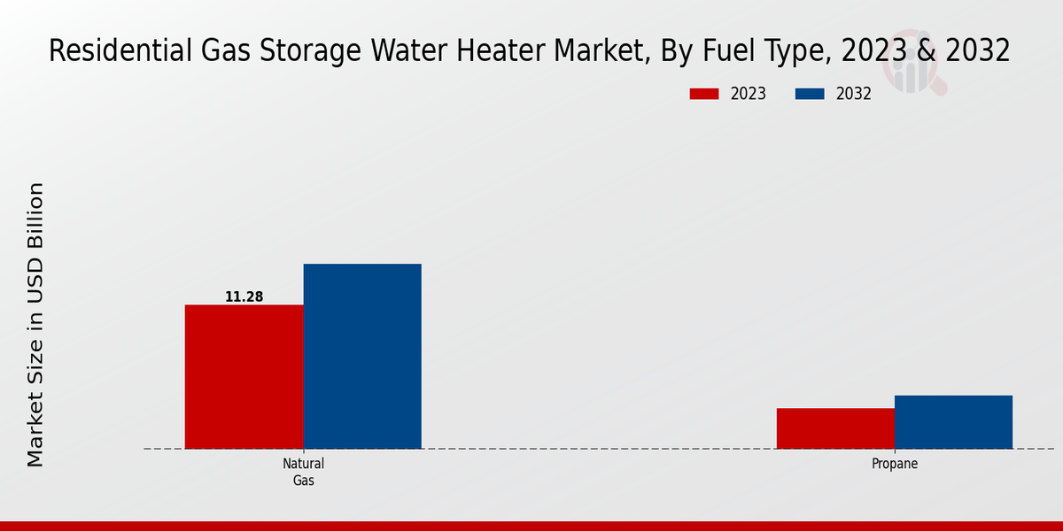 Residential Gas Storage Water Heater Market Fuel Type Insights  