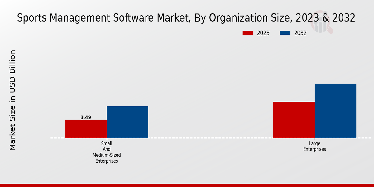 Sports Management Software Market Organization Size Insights 