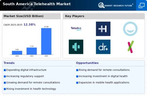 South America Telehealth Market Infographic