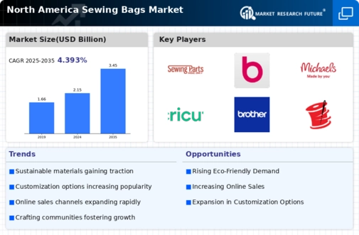 North America Sewing Bags Market Infographic